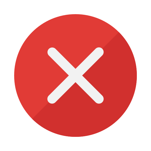 Symbol Zahlung fehlgeschlagen